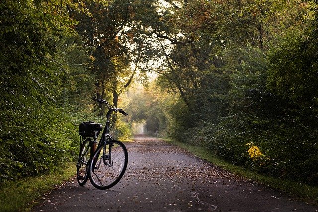 Chemin en vélo